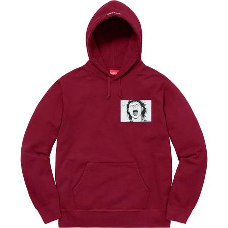SUPREME/AKIRA - PATCHES HOODED SWEATSHIRT (CARDINAL) SIZE XL