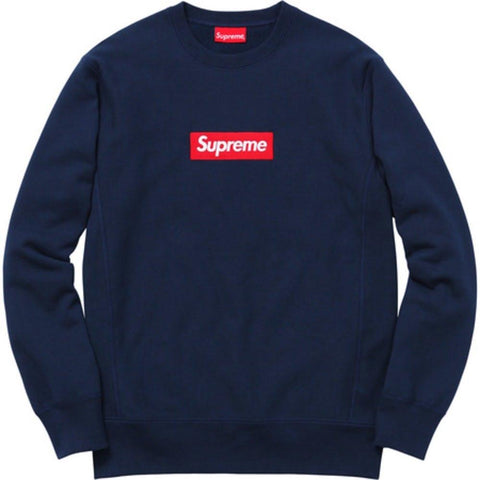 SUPREME - BOX LOGO CREWNECK (NAVY)